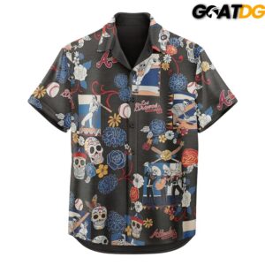 Atlanta Braves x Dia De Los Muertos Limited Edition Hawaiin Shirt 2