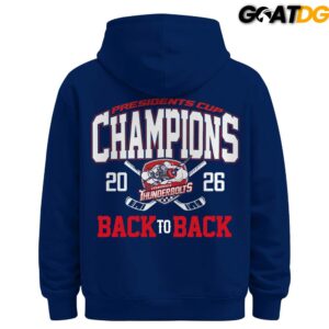Evansville Thunderbolts SPHL 2026 Presidents Cup Championship Commemorative Hoodie 3