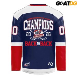 Evansville Thunderbolts SPHL 2026 Presidents Cup Championship Commemorative Jersey 3