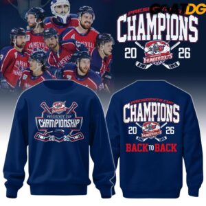 Evansville Thunderbolts SPHL 2026 Presidents Cup Championship Commemorative Sweatshirt