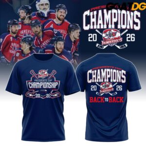 Evansville Thunderbolts SPHL 2026 Presidents Cup Championship Commemorative T-Shirt