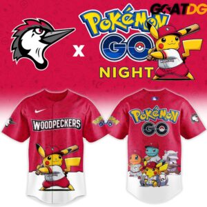 Fayetteville Woodpeckers x Pokemon GO Night 2026 Edition Baseball Jersey 2