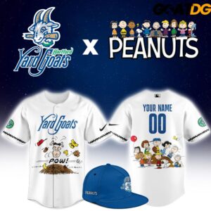 Hartford Yard Goats x Peanuts Night Mashup Limited Baseball Jersey