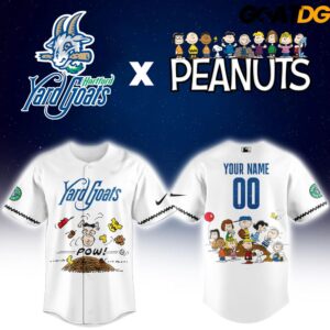 Hartford Yard Goats x Peanuts Night Mashup Limited Baseball Jersey 2
