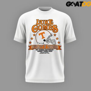 Luke Comb x Tennessee Volunteers My Kinda Saturday Night Tour 2026 T Shirt 2