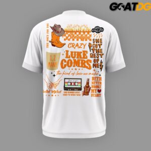 Luke Comb x Tennessee Volunteers My Kinda Saturday Night Tour 2026 T Shirt 3