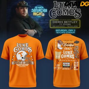 Luke Comb x Tennessee Volunteers My Kinda Saturday Night Tour 2026 T Shirt 4
