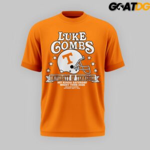 Luke Comb x Tennessee Volunteers My Kinda Saturday Night Tour 2026 T Shirt 5
