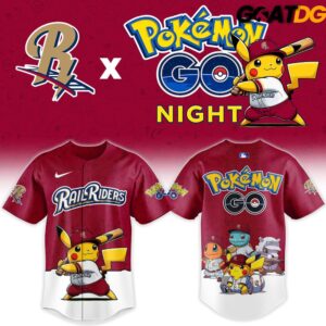ScrantonWilkes Barre RailRiders x Pokemon GO Night 2026 New Baseball Jersey 2